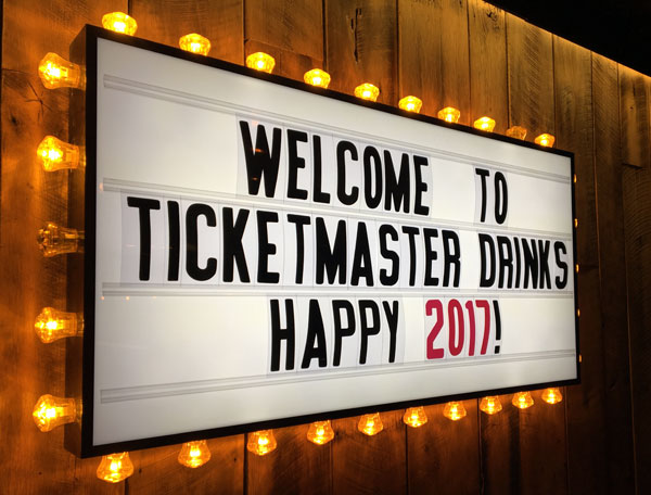 Ticketmaster new year drinks