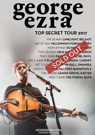 George Ezra’s Top Secret UK & Ireland Tour