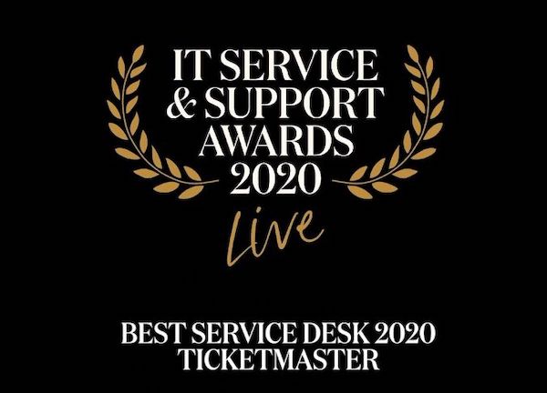 Ticketmaster wins Best Service Desk at the IT Service & Support Awards