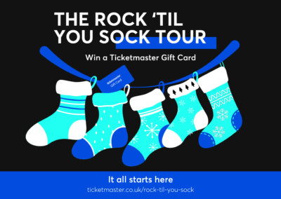 Rock ‘Til You Sock: Ticketmaster’s Festive Gift Card Tour