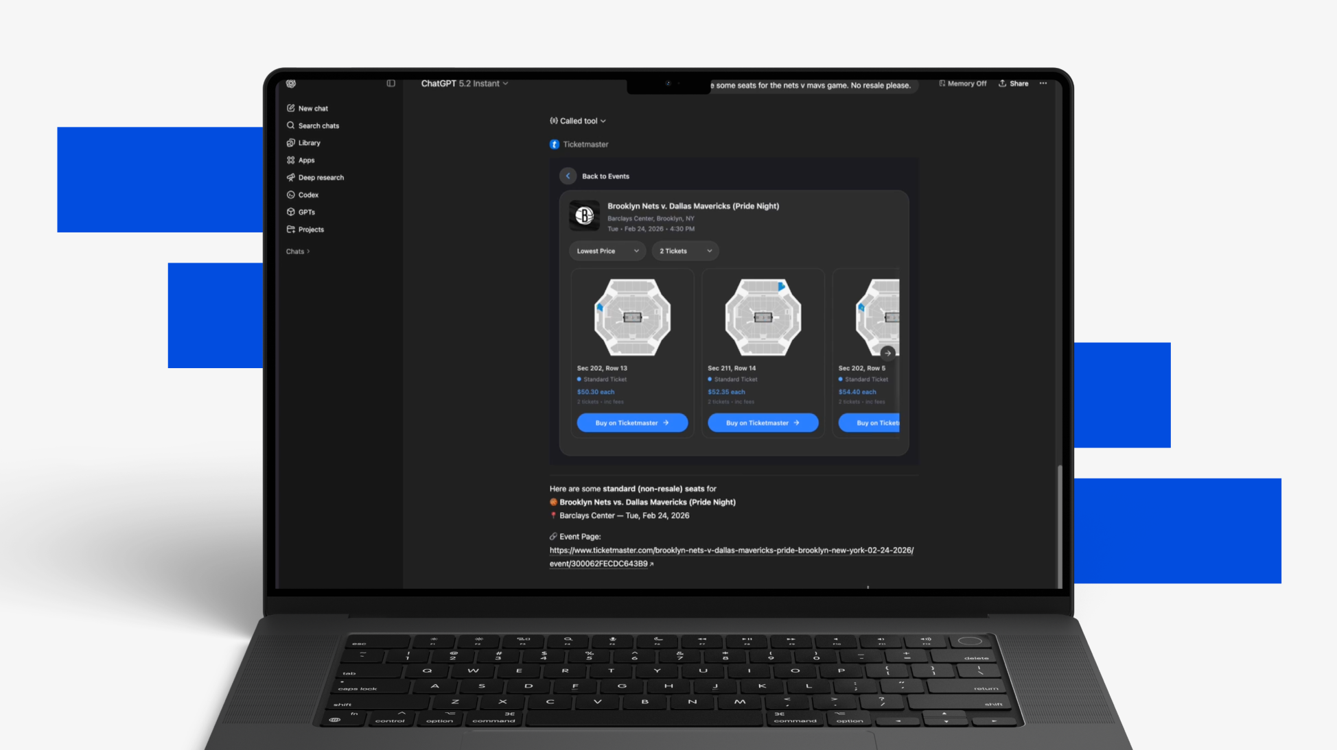 ChatGPT x Ticketmaster